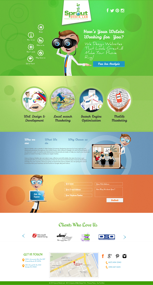 Wordpress Design by Behriatech for Sprout Media Lab | Design #3481971