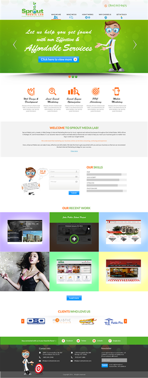 Diseño Wordpress por Behriatech para Sprout Media Lab | Diseño #3482044