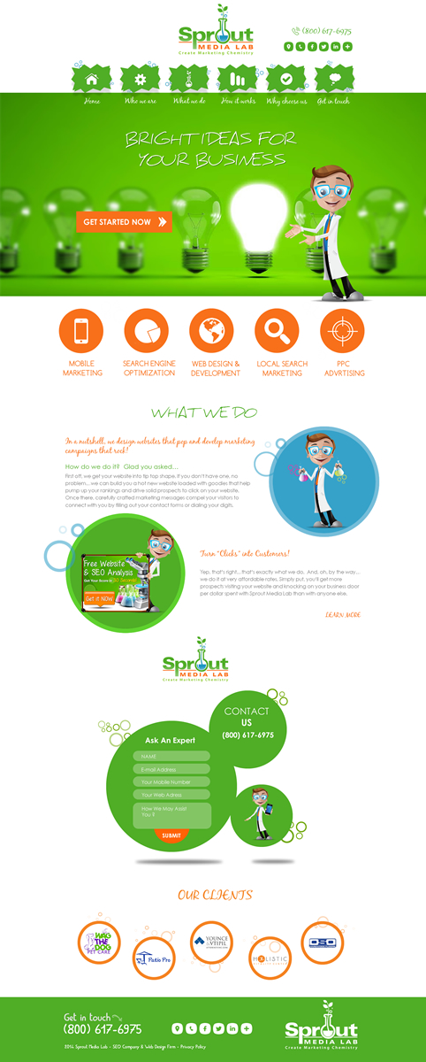 Wordpress Design by Behriatech for Sprout Media Lab | Design #3487342