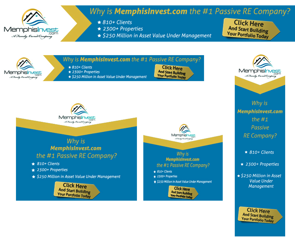 Banner Ad Design by baylishka for Memphis Invest | Design #3424162