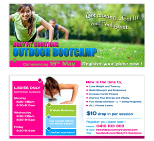 63 bold flyer designs advertising flyer design project for a fitness boot camp marketing flyers
