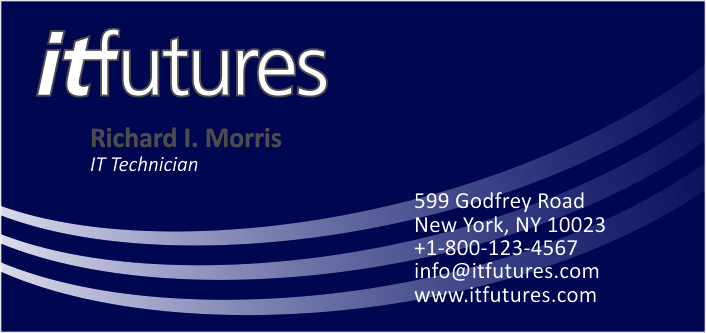 Visitenkarten-Design von ExousiaGrafx für IT Futures | Design #852117