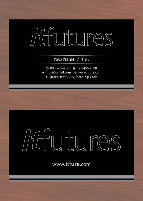 Diseño de Tarjeta de Presentación por Sbss para IT Futures | Diseño #847628