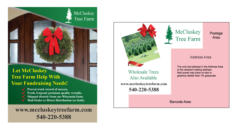Postcard Design by TedAtkinson for McCluskey Tree Farm LLC | Design #3478351