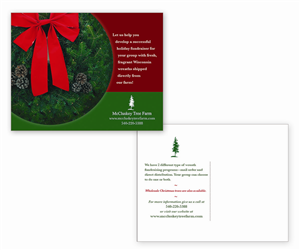 Postkarten-Design von mtskirgo für McCluskey Tree Farm LLC | Design #3492917