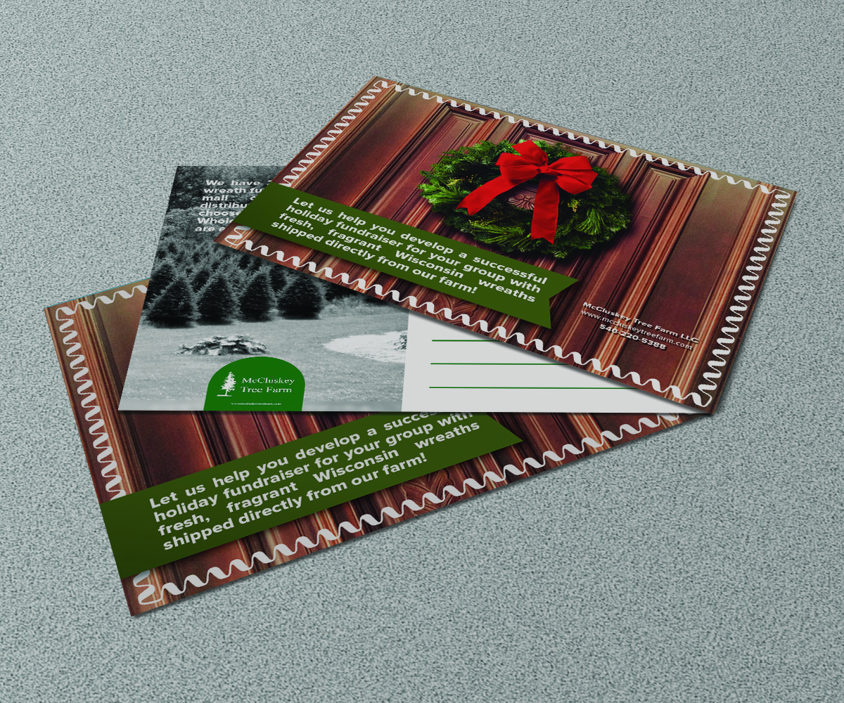 Postcard Design by DLab™ for McCluskey Tree Farm LLC | Design #3472631
