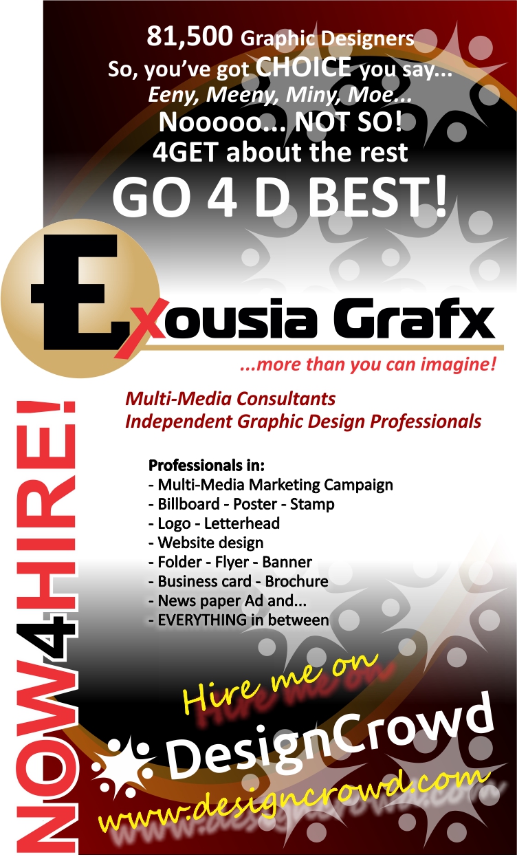 Diseño Gráfico por ExousiaGrafx para DesignCrowd LLC | Diseño #920433