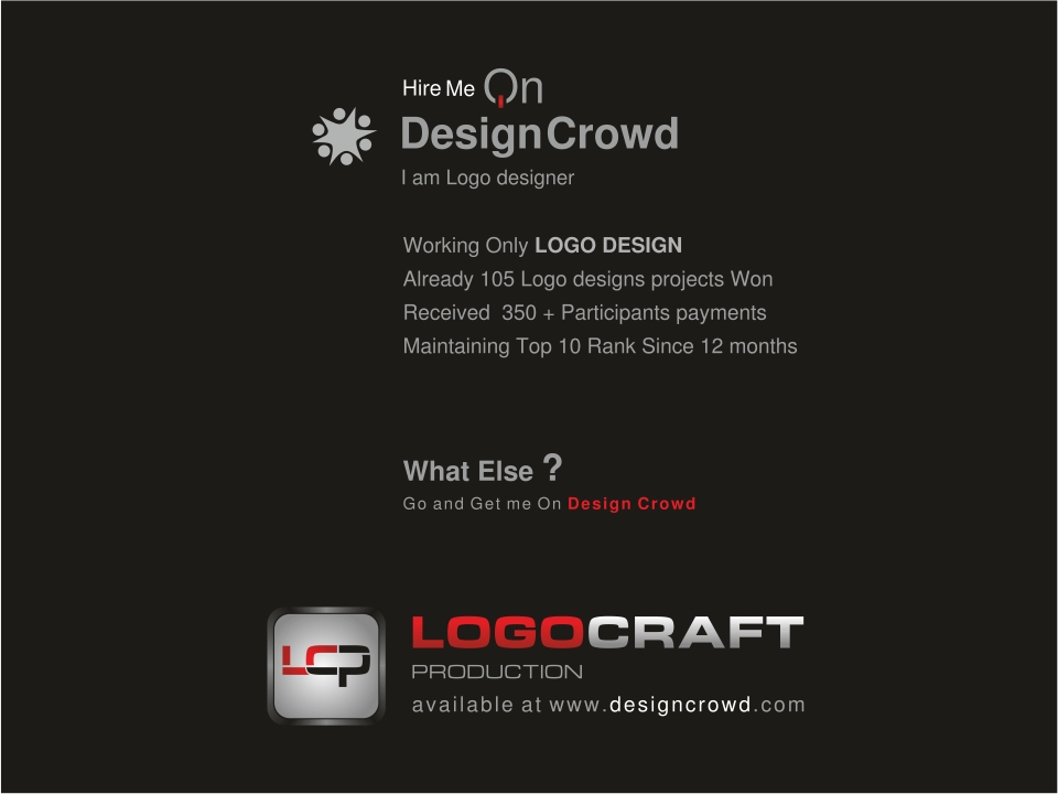 Graphic Design by Logocraft for DesignCrowd LLC | Design #914390