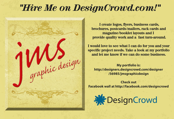 Grafik-Design von jmsgraphicdesign für DesignCrowd LLC | Design #920736