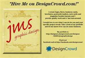 Grafik-Design von jmsgraphicdesign für DesignCrowd LLC | Design: #920736