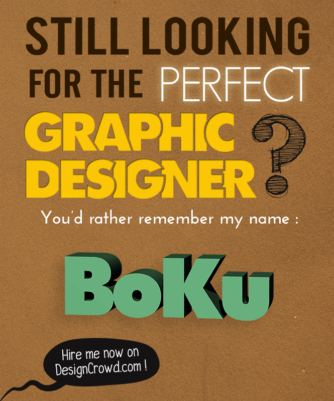 Graphic Design by BoKu for DesignCrowd LLC | Design #877230
