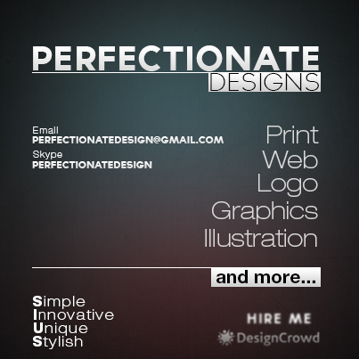Grafik-Design von Perfectionate Designs für DesignCrowd LLC | Design #900856