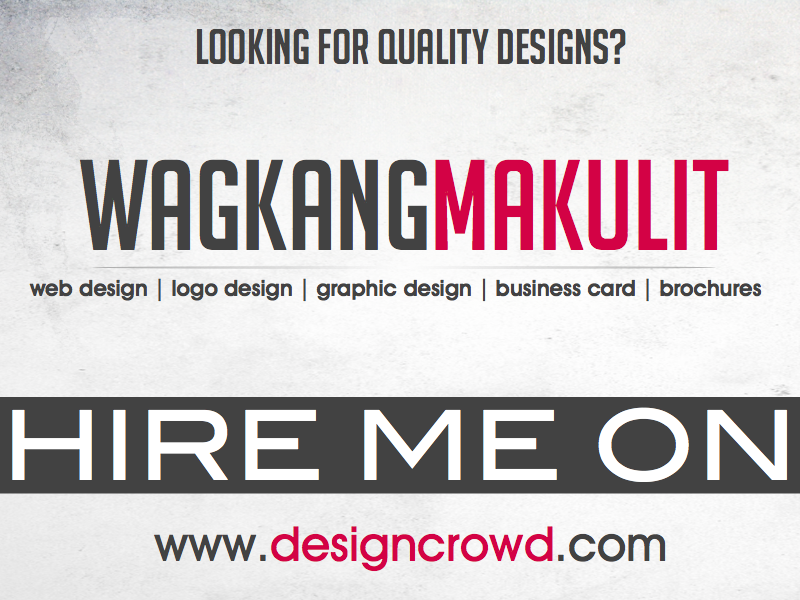Grafik-Design von Wagkangmakulit für DesignCrowd LLC | Design #911725