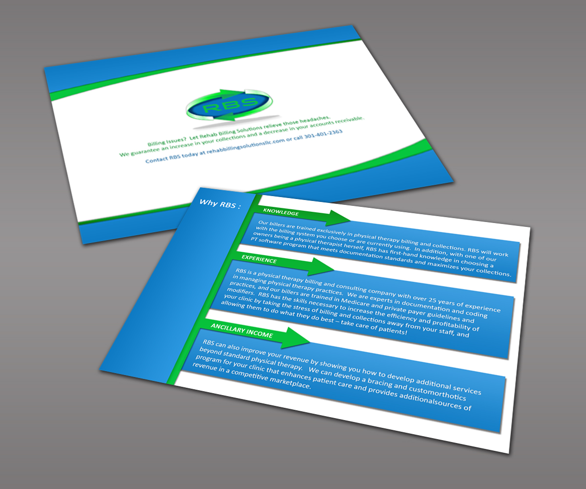 Postcard Design by A-Noor 02 for Rehab Billing Solutions | Design #3440814