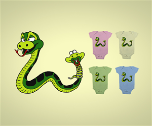 Rattlesnake, Baby clothing design | Diseño de Camiseta por eikwox