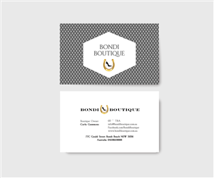 Business Card Design by Seamus Radu for Bondi Boutique | Design: #3439634