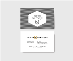 Business Card Design by Seamus Radu for Bondi Boutique | Design: #3439636