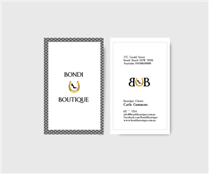 Business Card Design by Seamus Radu for Bondi Boutique | Design: #3439674