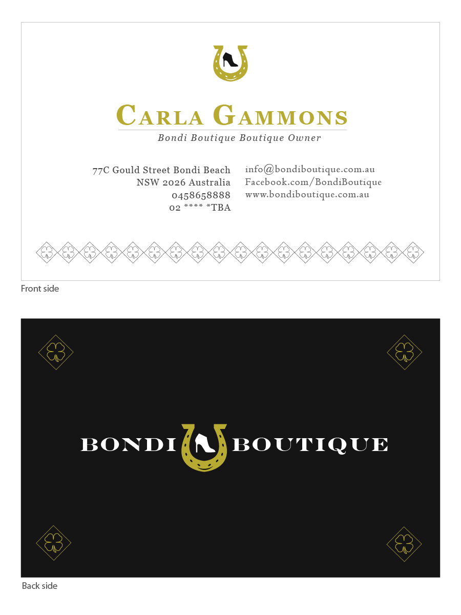 Visitenkarten-Design von Antares für Bondi Boutique | Design #3447064