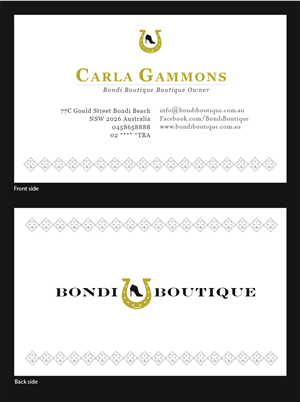 Business Card Design by Antares for Bondi Boutique | Design: #3447167