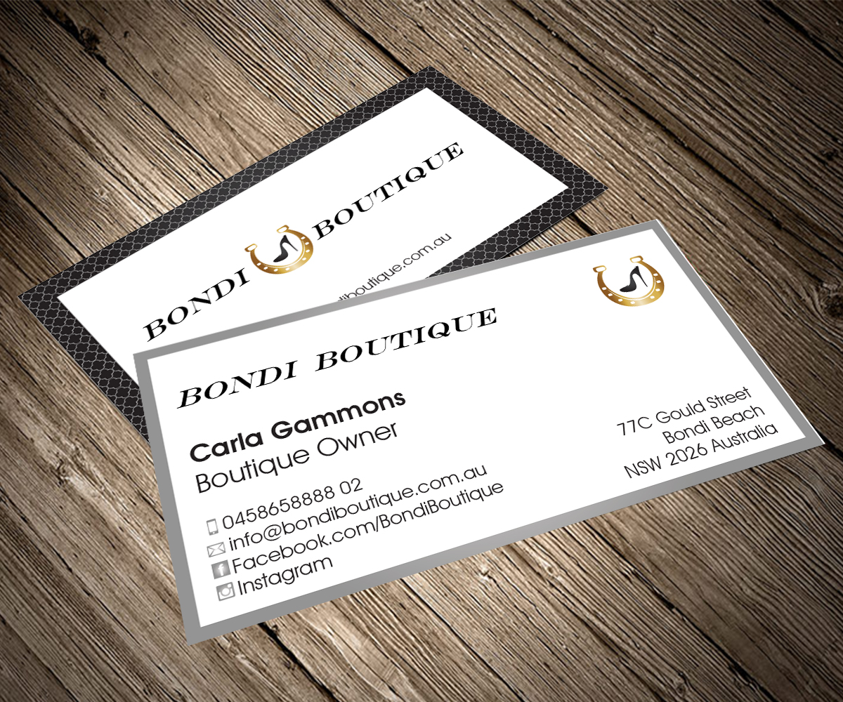 Business Card Design by Aaaron for Bondi Boutique | Design #3455204