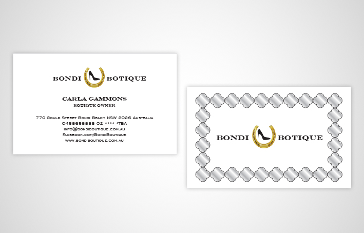 Business Card Design by BobiDesign for Bondi Boutique | Design #3438278