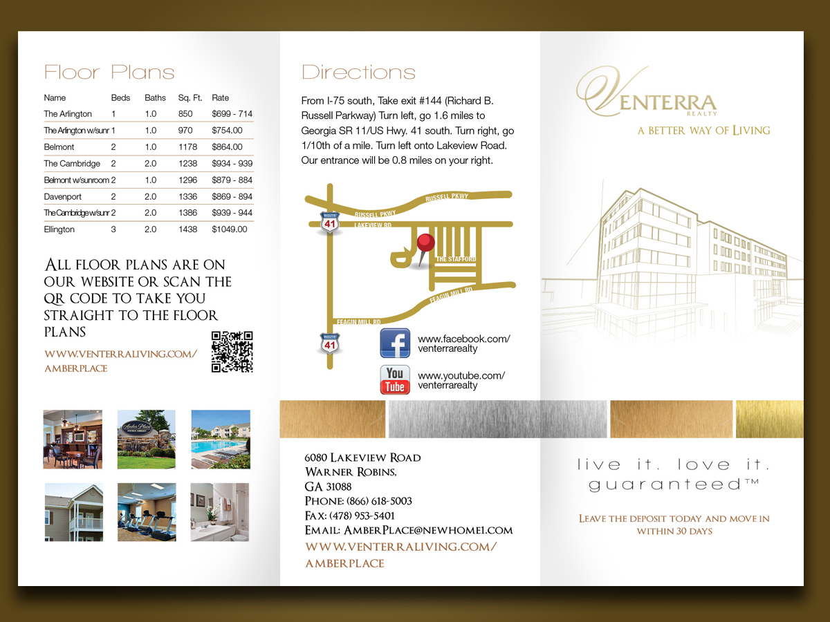 Brochure Design by Monsterish for Venterra Realty | Design #916314