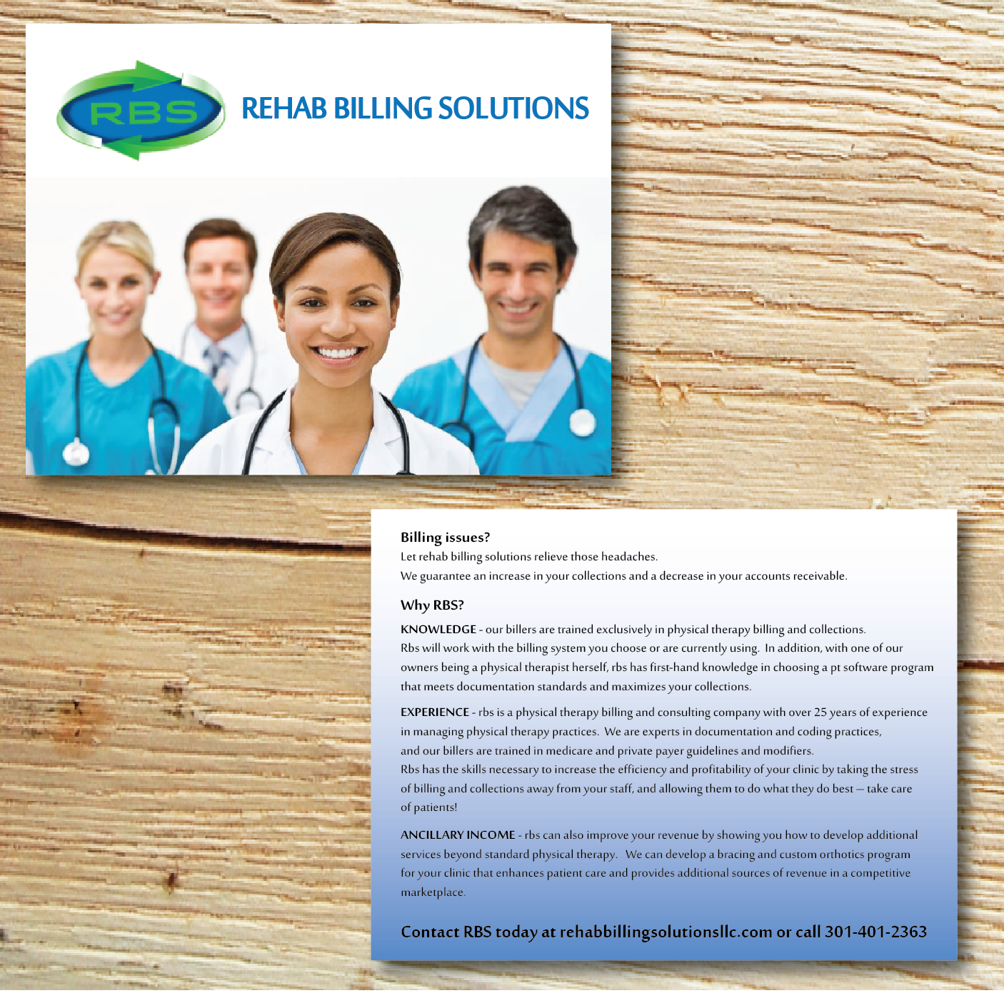 Postkarten-Design von alex989 für Rehab Billing Solutions | Design #3464123