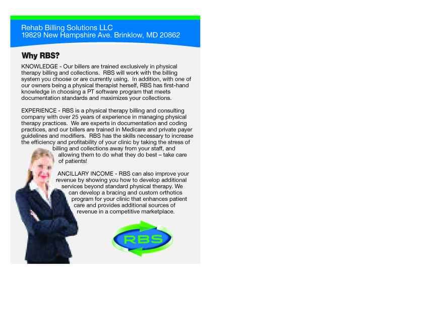 Postcard Design by Birchwood Design for Rehab Billing Solutions | Design #3473204