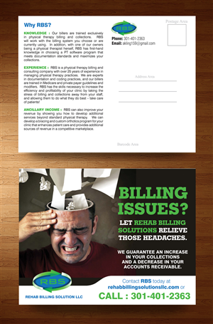 Postcard Design by rkailas for Rehab Billing Solutions | Design: #3478694