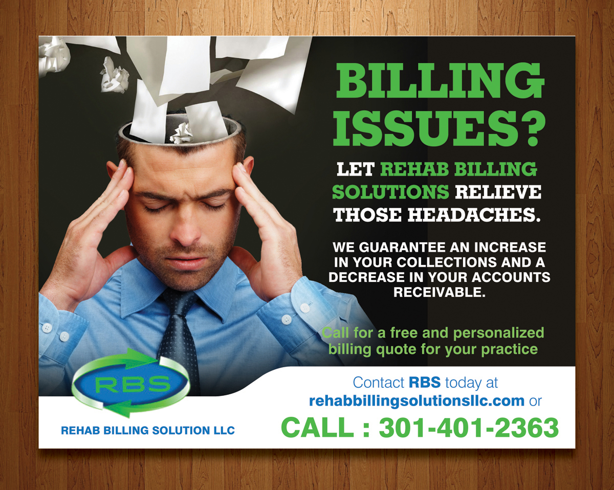 Postkarten-Design von rkailas für Rehab Billing Solutions | Design #3491104