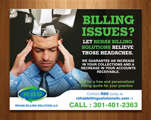 Postcard Design by rkailas for Rehab Billing Solutions | Design: #3491104