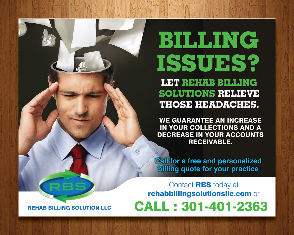 Postcard Design by rkailas for Rehab Billing Solutions | Design #3491107