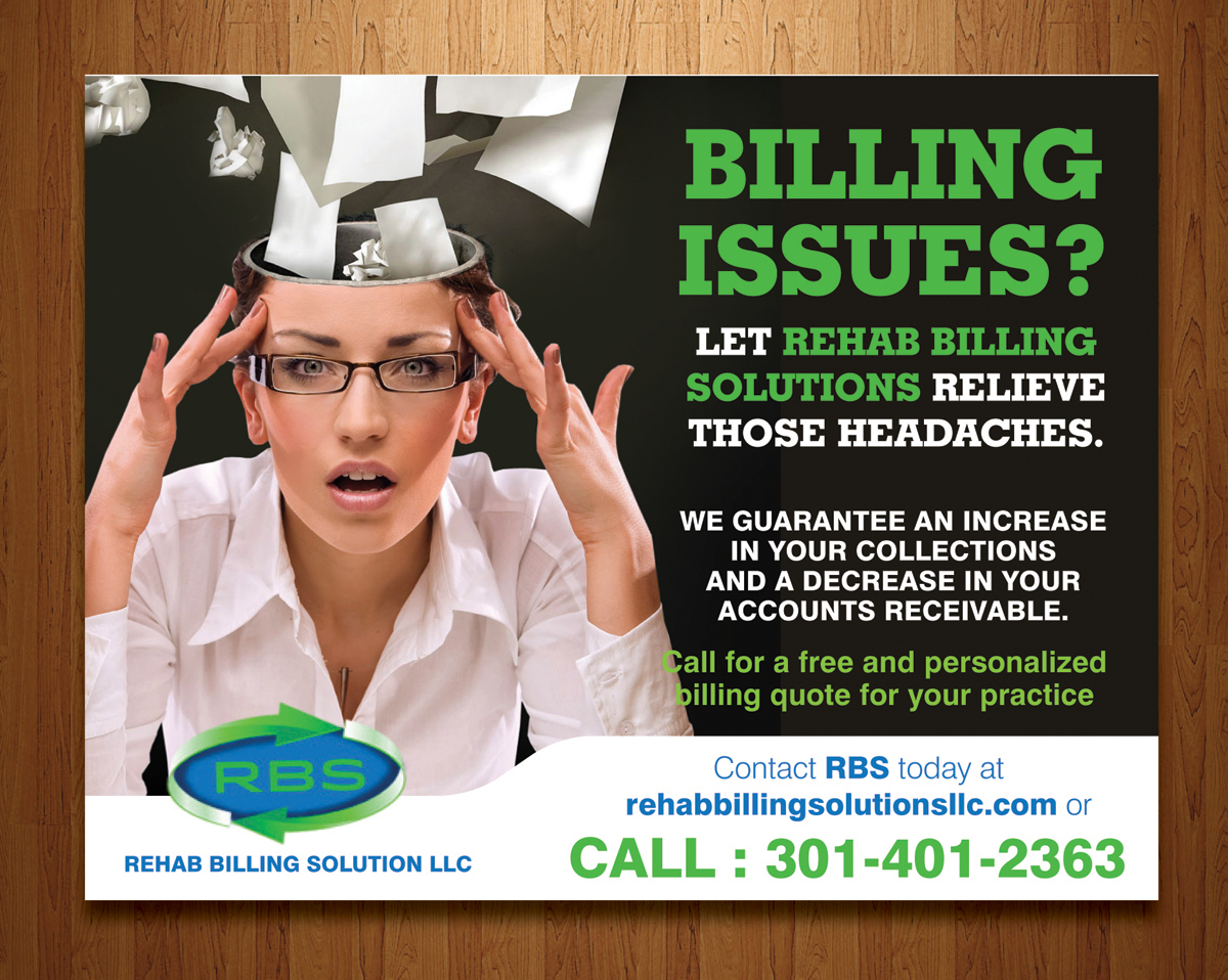 Postkarten-Design von rkailas für Rehab Billing Solutions | Design #3491112