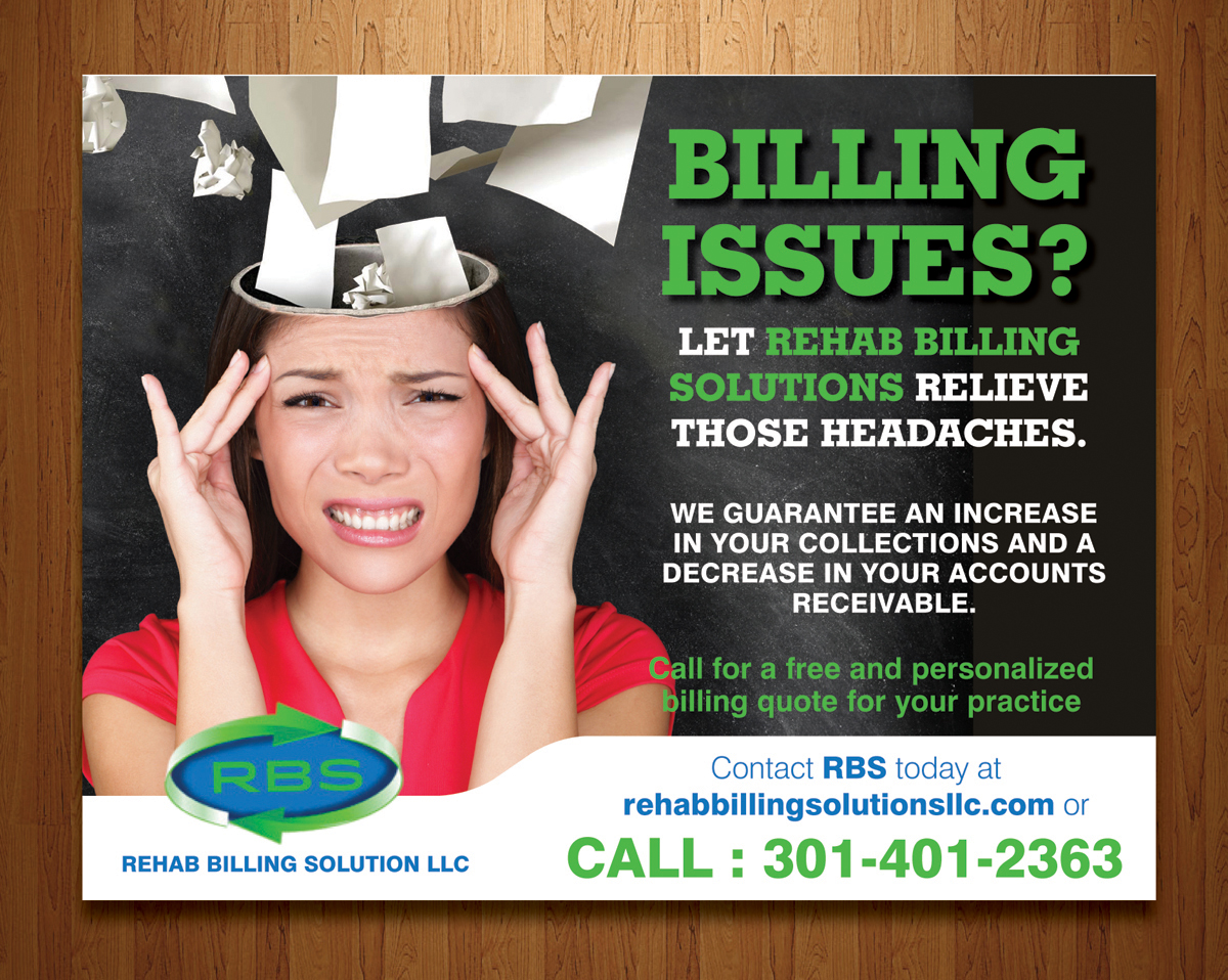Postkarten-Design von rkailas für Rehab Billing Solutions | Design #3491119