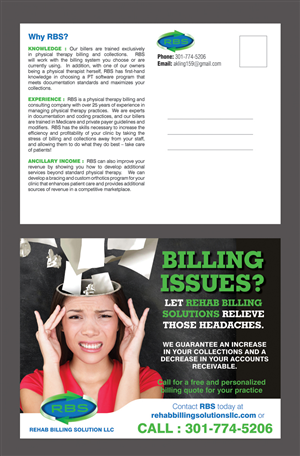 Postcard Design by rkailas for Rehab Billing Solutions | Design: #3541367