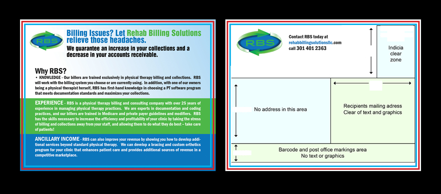 Postcard Design by jgeoinbox for Rehab Billing Solutions | Design #3462644