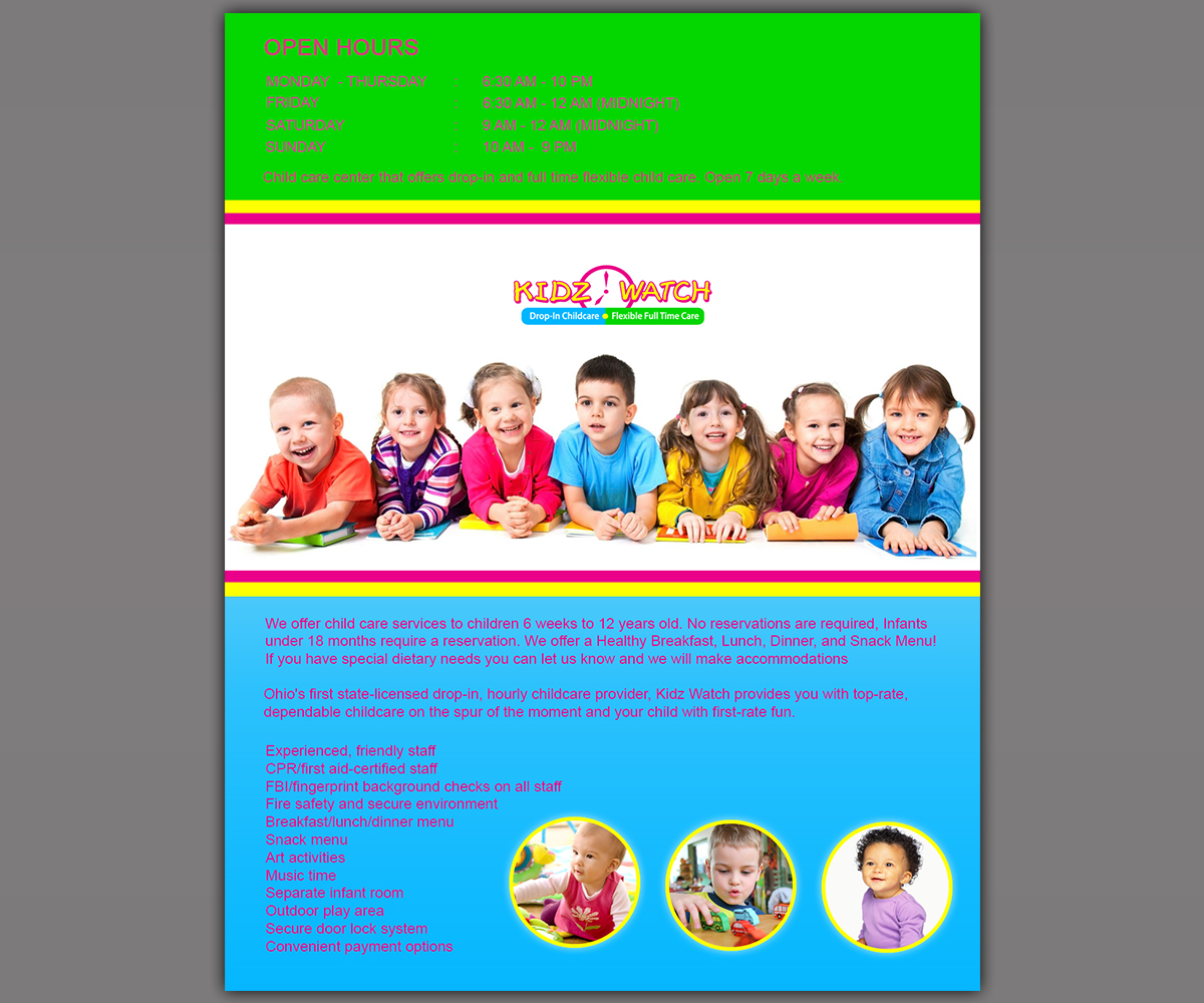 Brochure Design by A-Noor 02 for Kidz Watch | Design #3454148