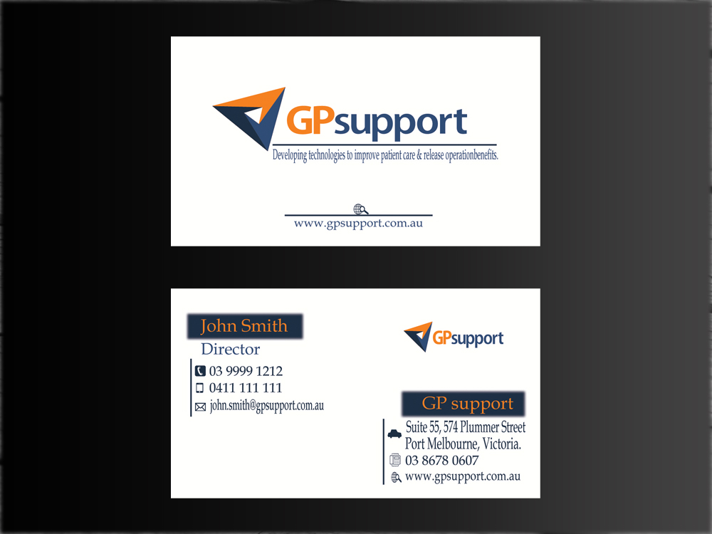 Business Card Design by jayam13 for GPsupport | Design #3450451