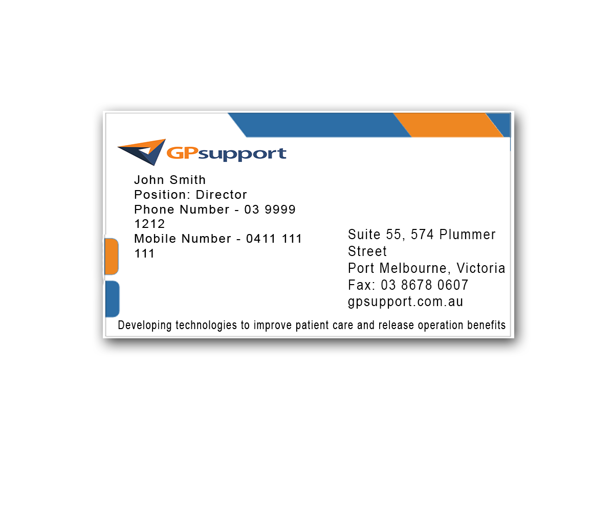 Business Card Design by eman140 for GPsupport | Design #3472968
