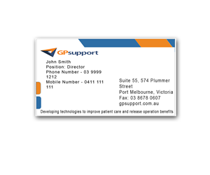 Business Card Design by eman140 for GPsupport | Design: #3472968