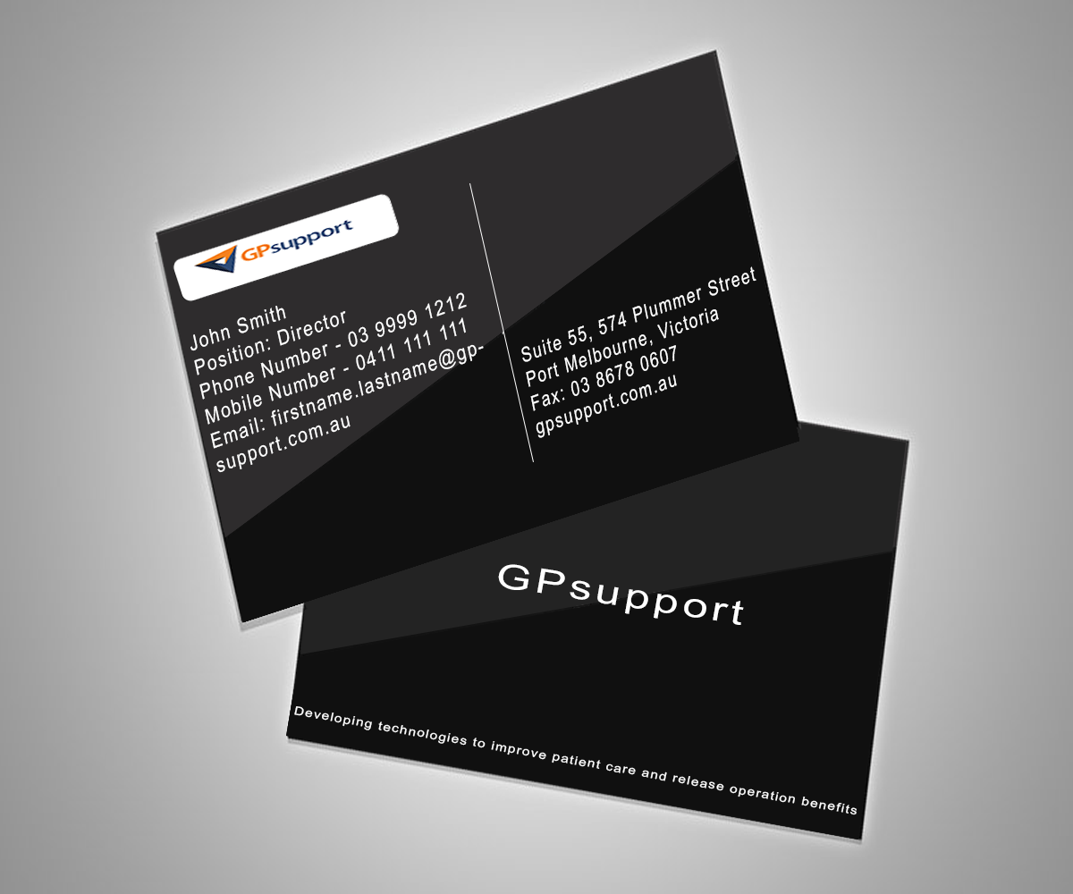 Business Card Design by eman140 for GPsupport | Design #3472973