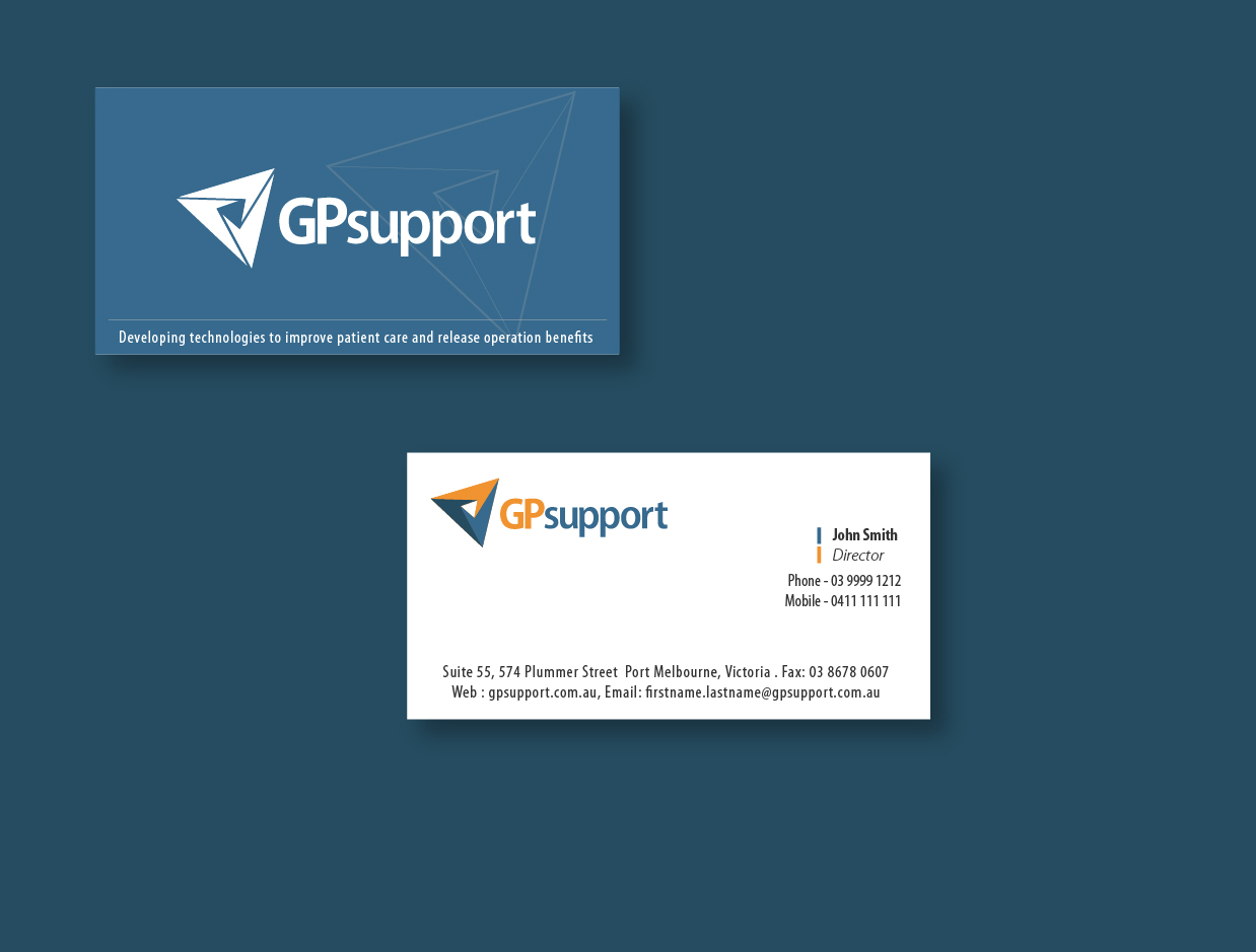 Business Card Design by voltgain for GPsupport | Design #3440225