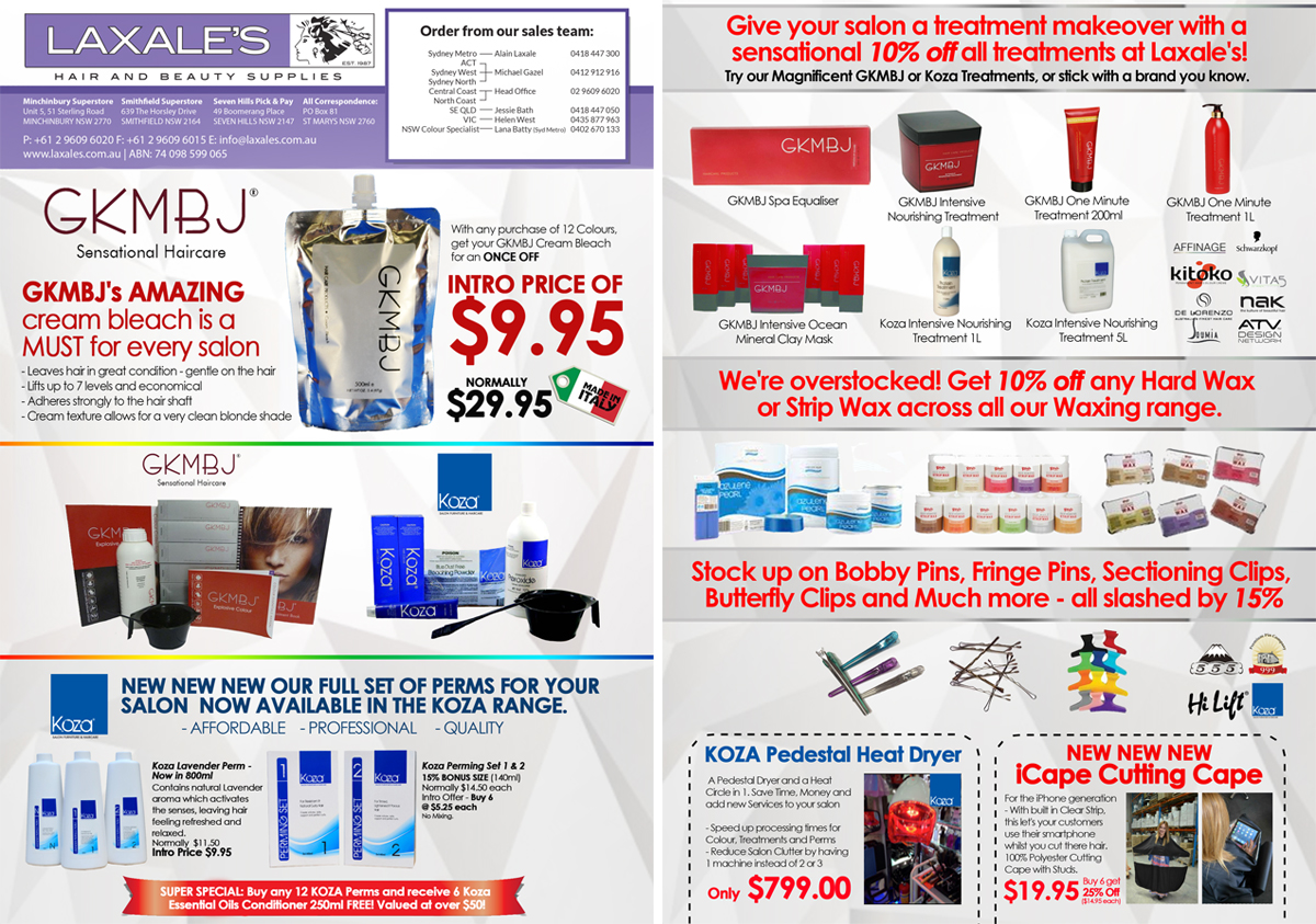 Flyer Design by Juuri for Laxales Hair and Beauty Supplies | Design #3451481