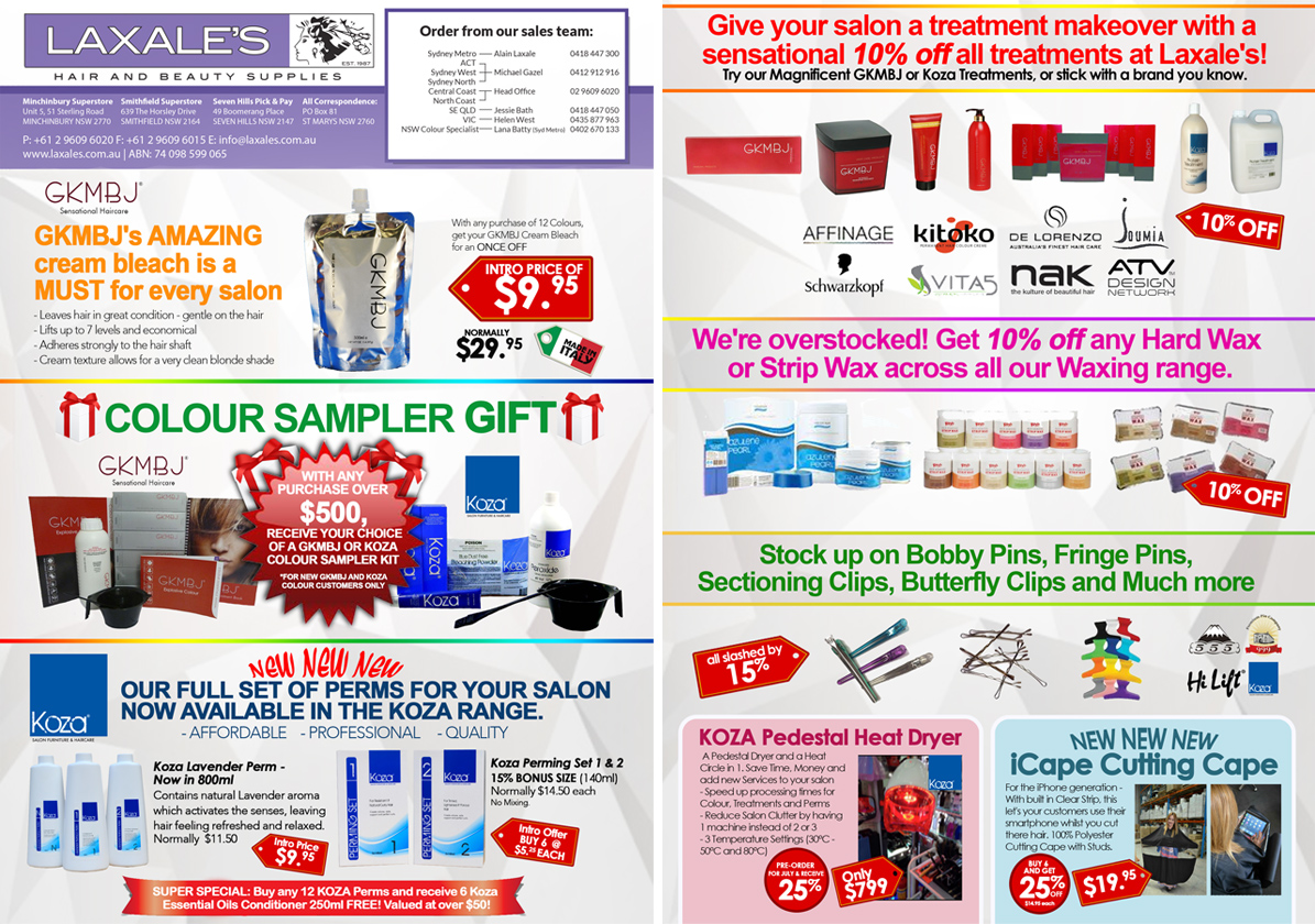 Flyer Design by Juuri for Laxales Hair and Beauty Supplies | Design #3456836