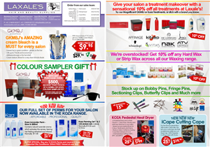 Flyer Design by Juuri for Laxales Hair and Beauty Supplies | Design #3456836