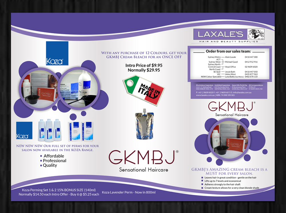Flyer Design by ESolz Technologies for Laxales Hair and Beauty Supplies | Design #3443267