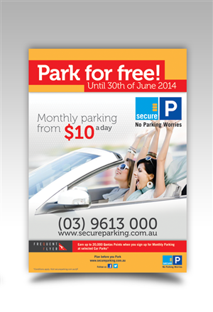 Monthly Parking offer | Graphic Design by ProGravix