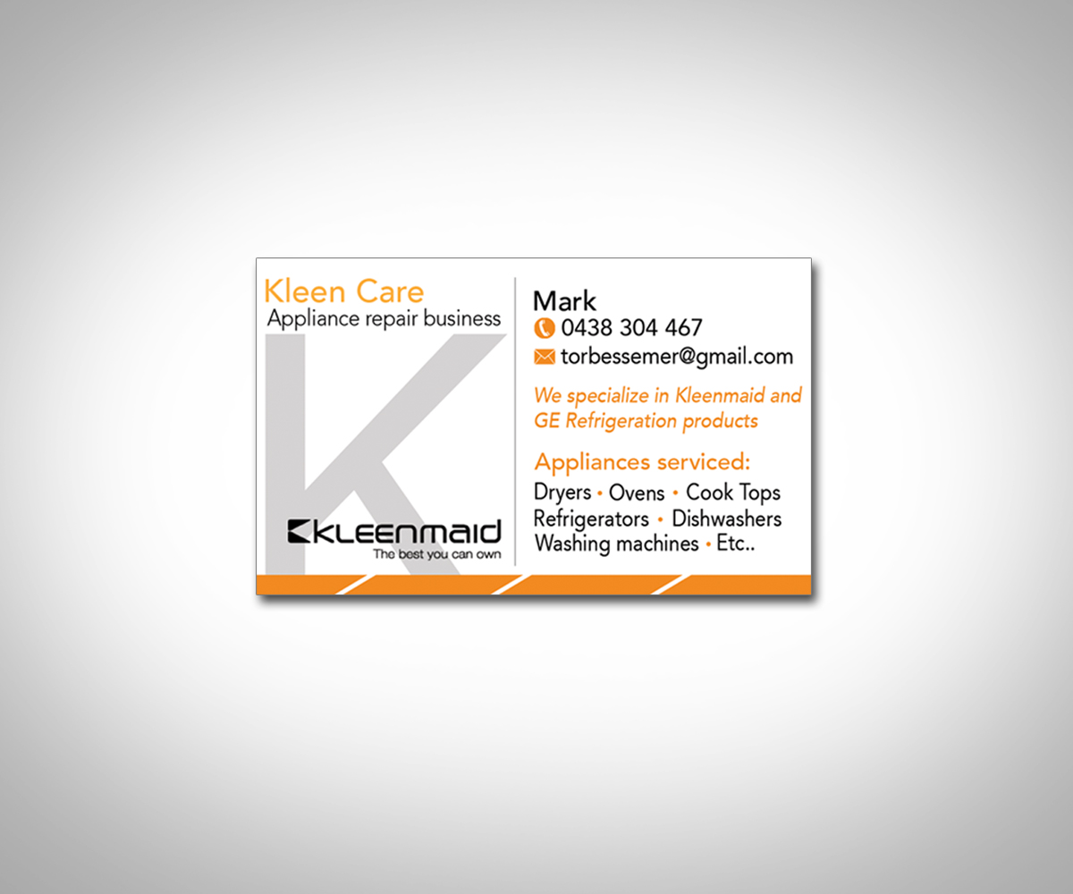 Business Card Design by andrea7209 for Kleen Care | Design #3461779