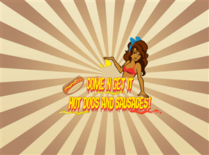 Design de Logo par SeXtreme pour Come N Get It Hot Dogs and Sausages | Design : #3647831